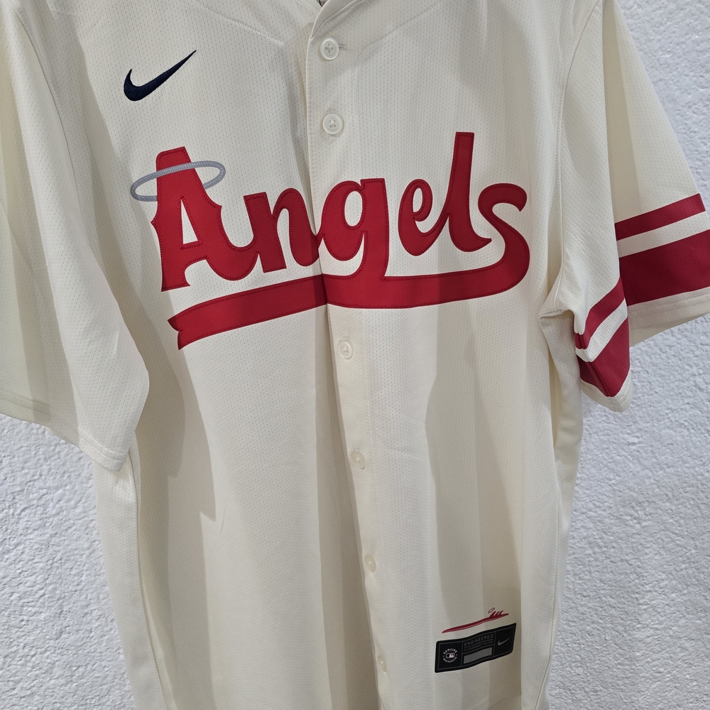 Nike Cream and Red Angels Jersey